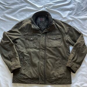 Levi's Men's Green Trucker /Military Jacket. Quilted Lined, Size Medium
